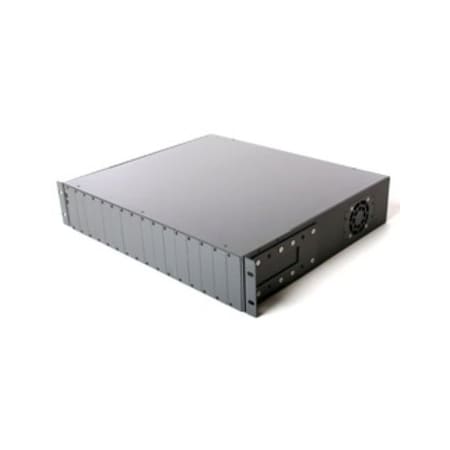 Antaira 16-Slot Unmanaged Universal Media Converter Rack, w/1 AC Power Supply FCU-RACK16-AC